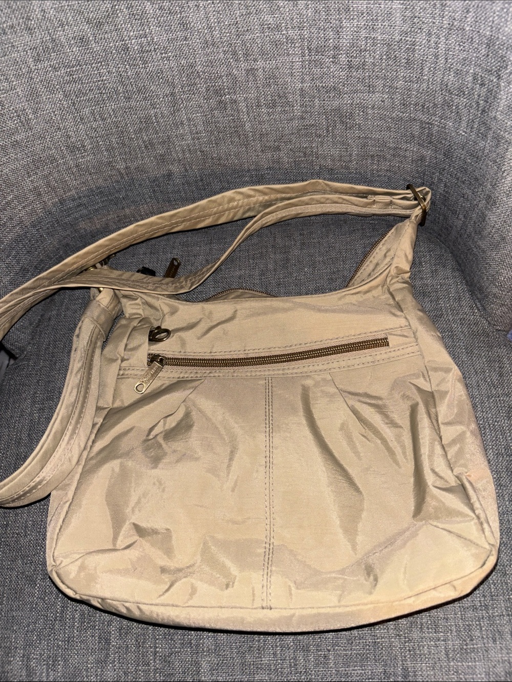 Neutral Beige Crossbody Shoulder Bag